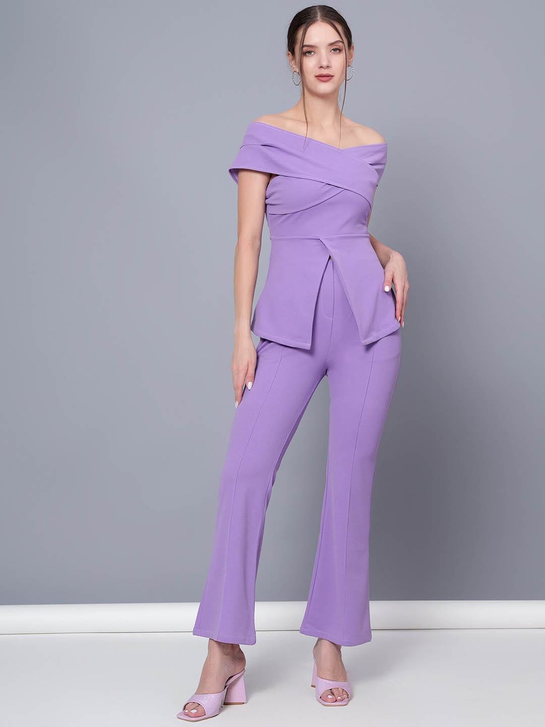 

Golden Kite Off-Shoulder Top & Trousers, Lavender