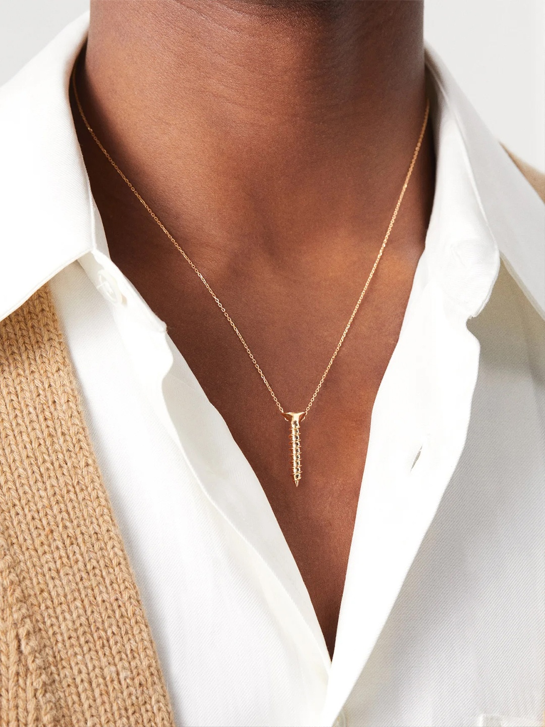 

MINUTIAE Men Gold-Plated Pendant With Chain