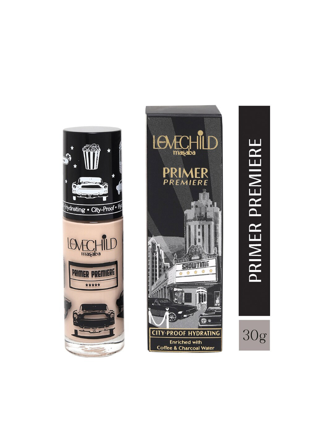 

Lovechild Masaba City-Proof Hydrating Primer Premiere with Coffee & Charcoal - 30g, Cream