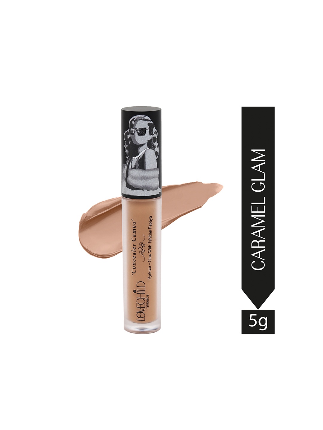 

Lovechild Masaba Cameo Hydrate & Glow Concealer with Tahitian Papaya - Caramel Glam, Beige