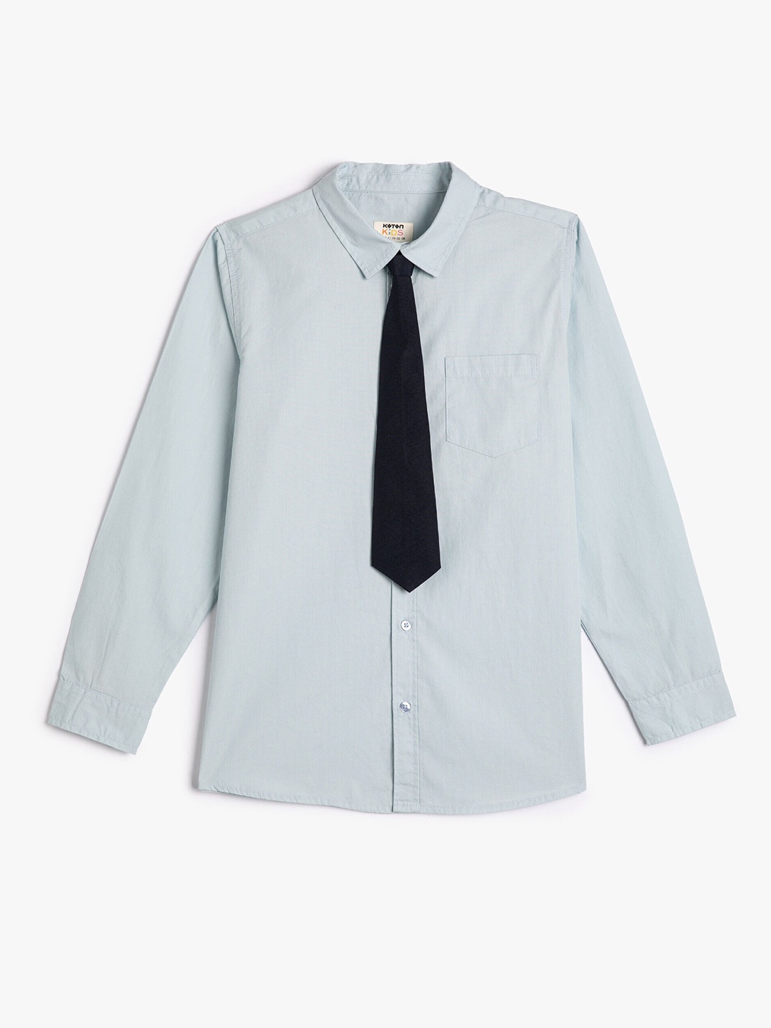 

Koton Boys Opaque Pure Cotton Casual Shirt, Blue