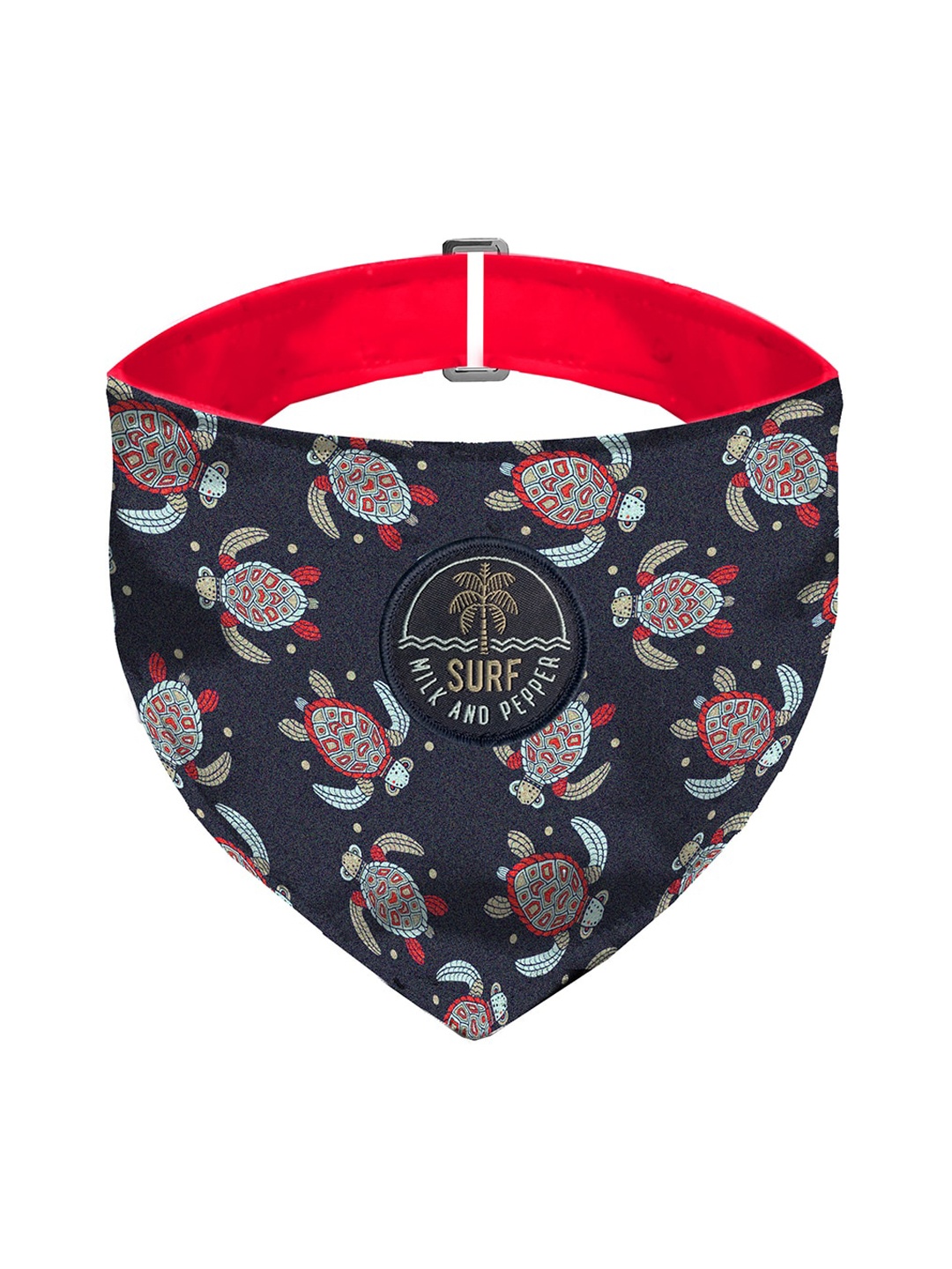 

Milk & Pepper Navy Blue Graphic Printed Cotton Dog Bandana