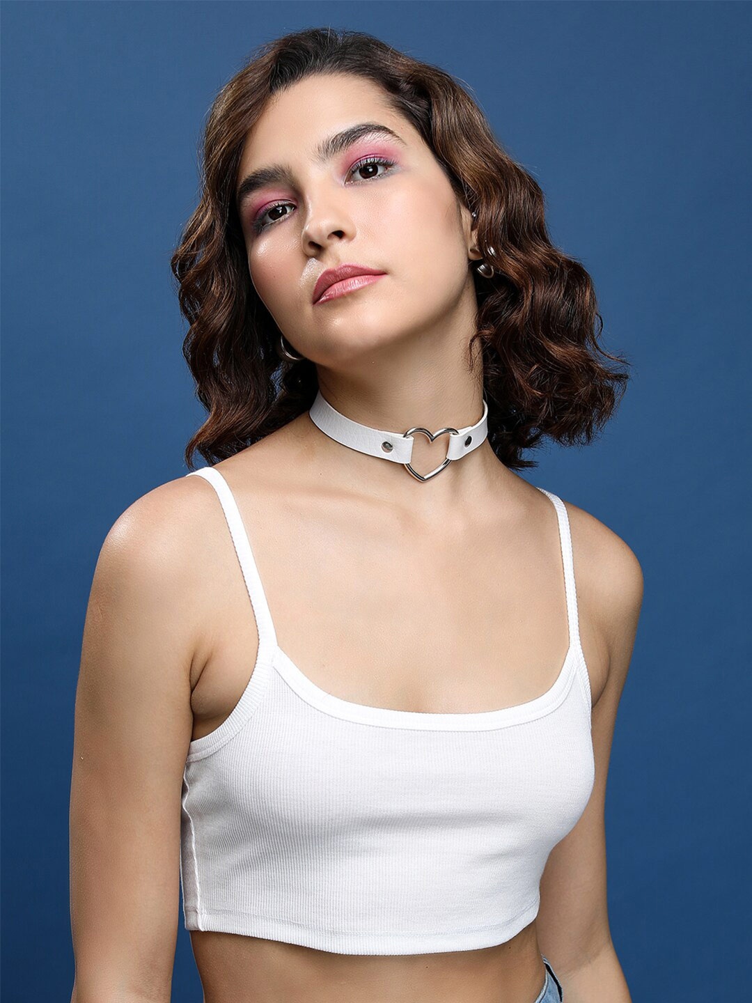 

Tokyo Talkies Shoulder Straps Bralette Crop Top, White