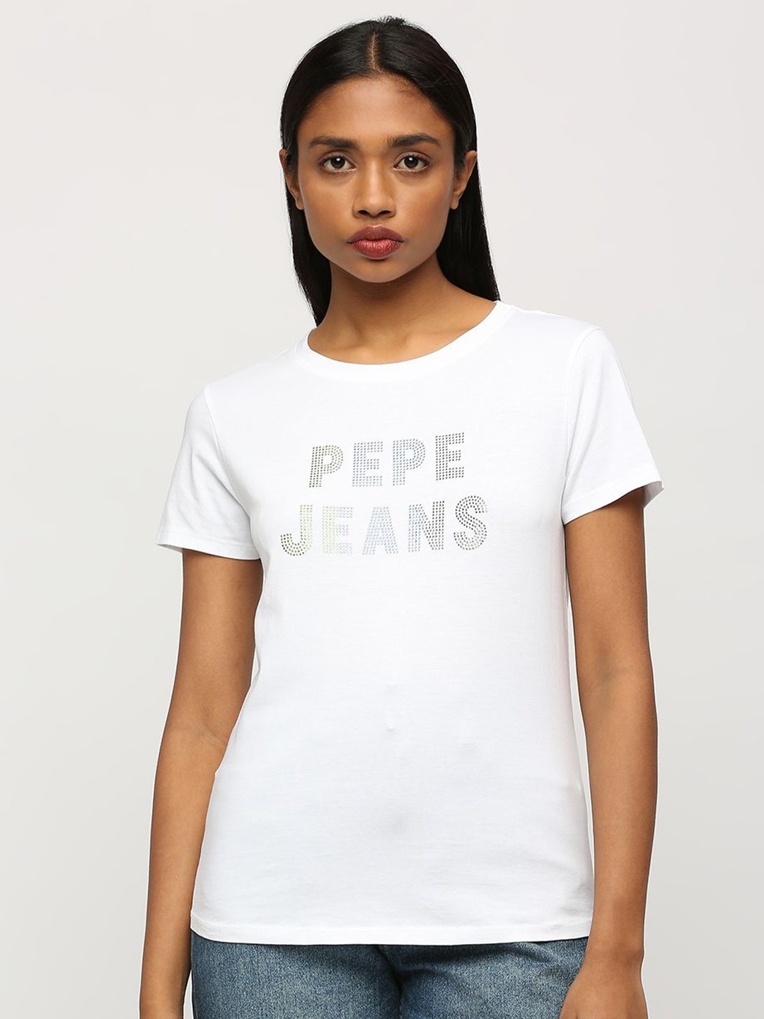

Pepe Jeans Typography Printed Pure Cotton T-shirt, White