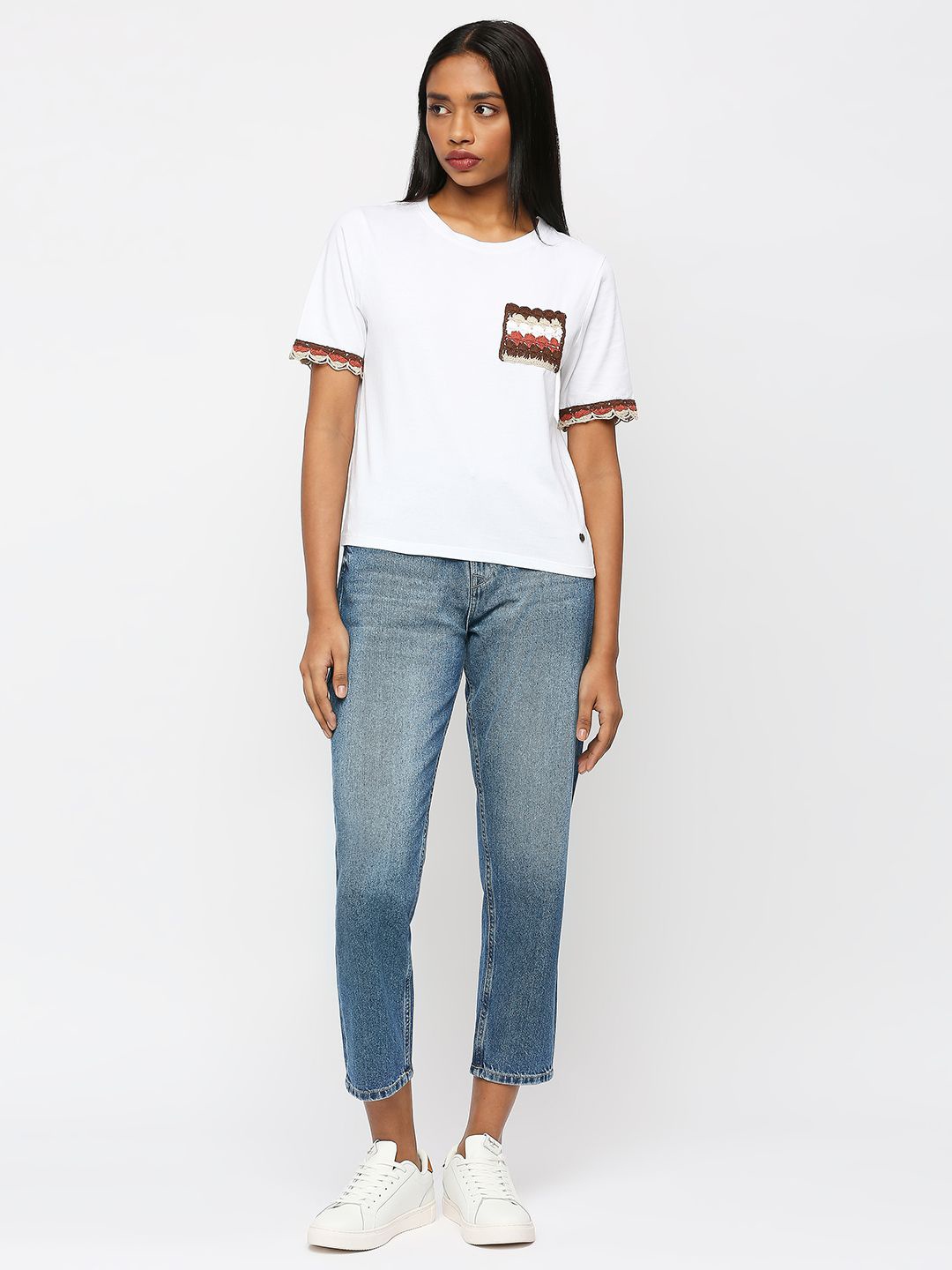 

Pepe Jeans Round Neck Short Sleeves Pure Cotton T-shirt, White