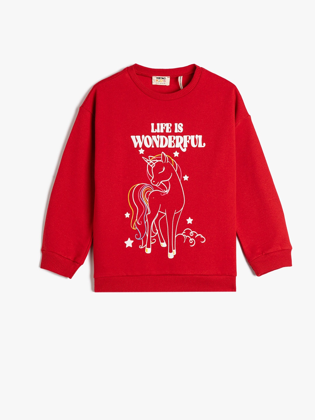 

Koton Girls Printed Sweatshirt, Red
