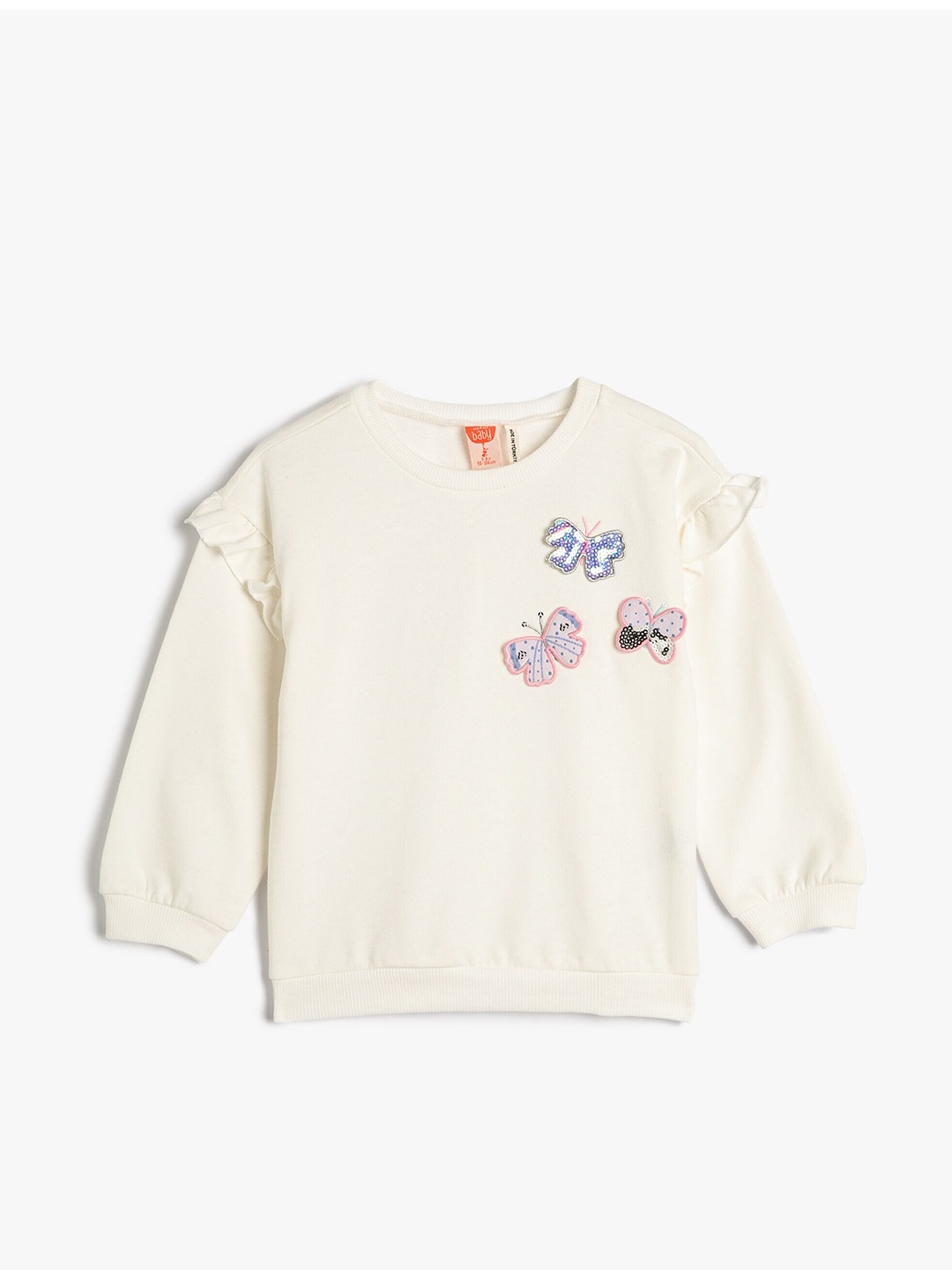 

Koton Girls Applique Detail Pure Cotton Sweatshirt, Beige