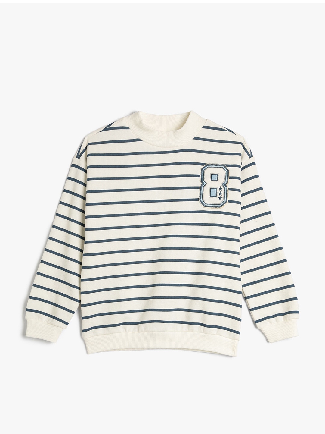 

Koton Girls Striped Sweatshirt, Blue