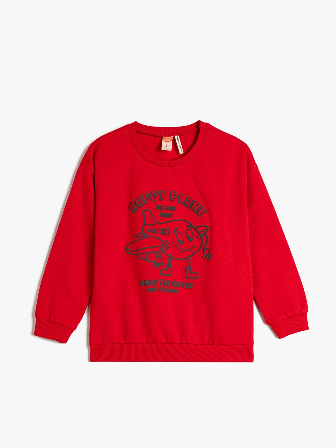 

Koton Boys Graphic Printed Cotton Sweatshirt, Red