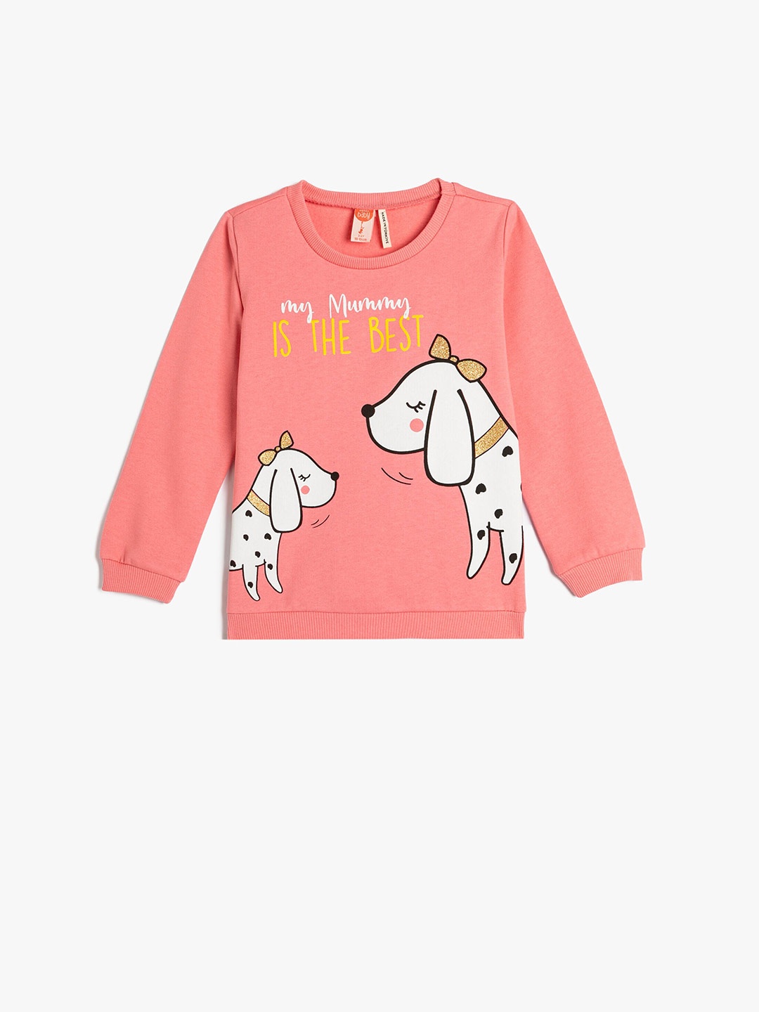 

Koton Girls Printed Pullover Sweatshirt, Pink