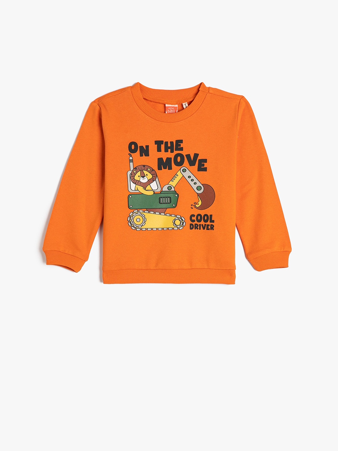 

Koton Boys Printed Pure Cotton Pullover Sweatshirt, Orange