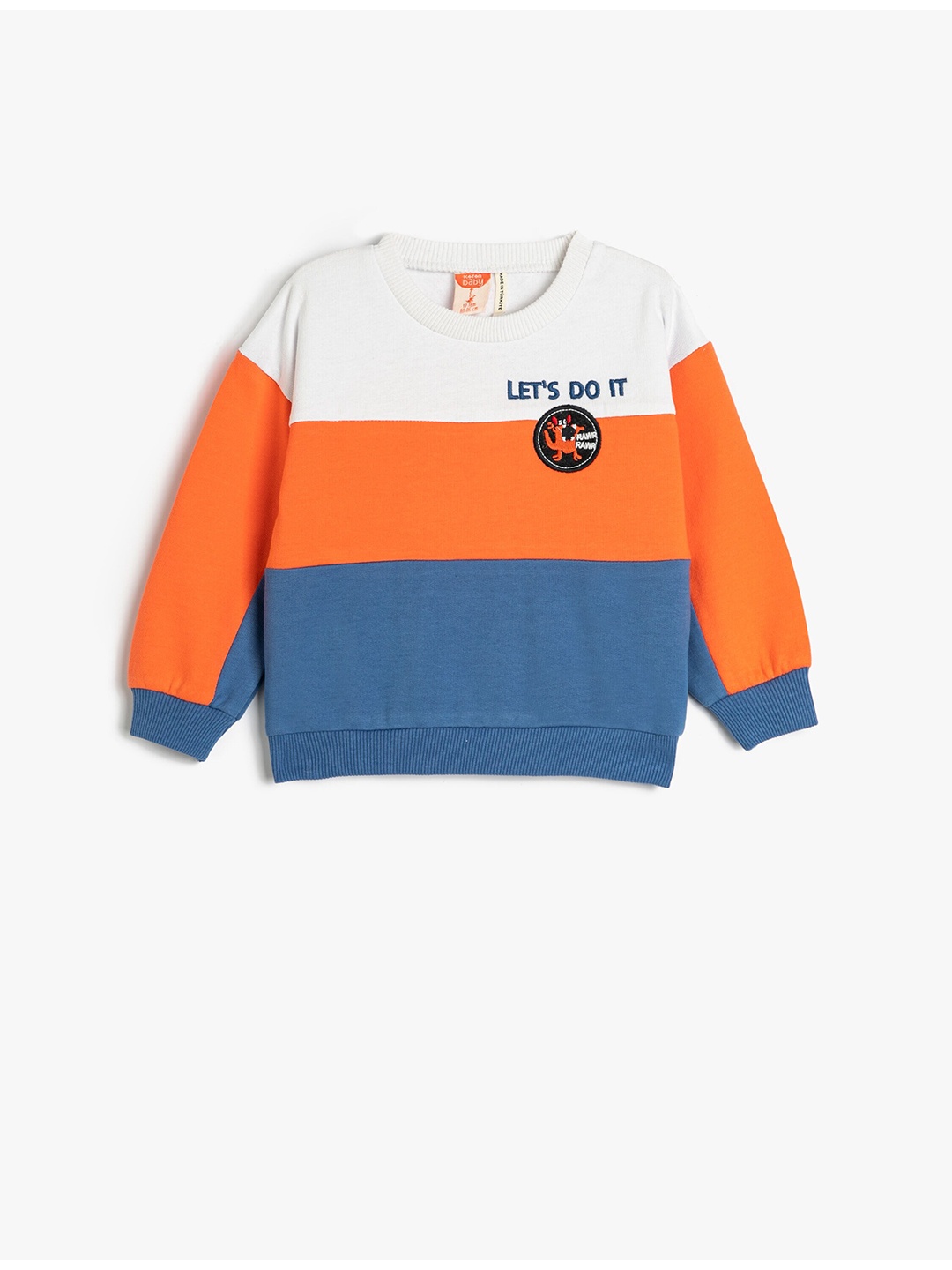 

Koton Boys Colourblocked Cotton Sweatshirt, Beige
