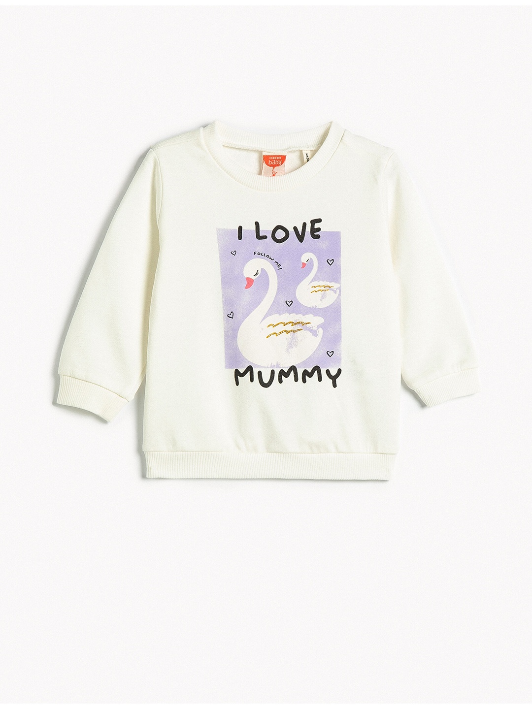 

Koton Girls Graphic Printed Sweatshirt, Off white