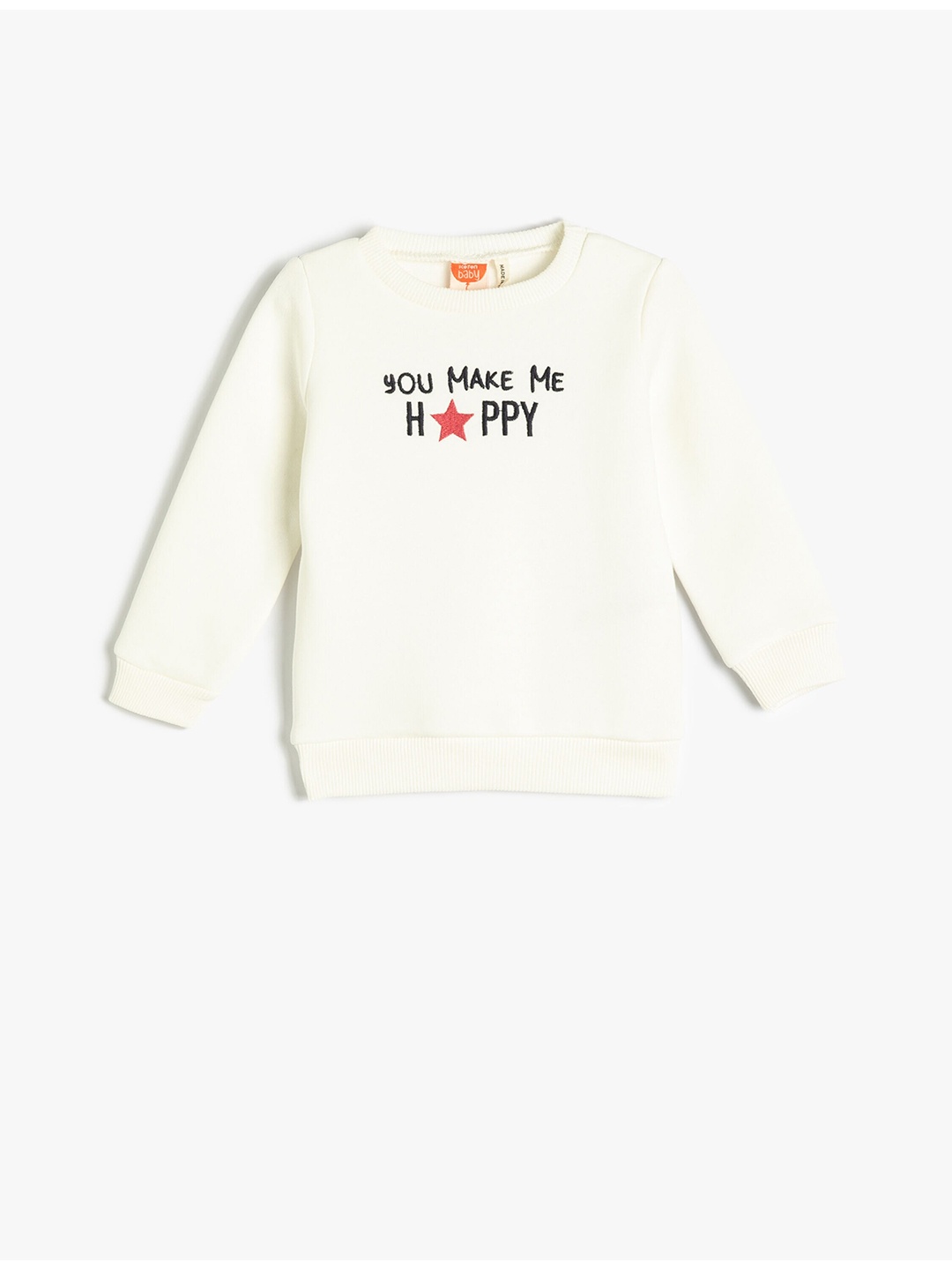 

Koton Girls Printed Pure Cotton Sweatshirt, Beige
