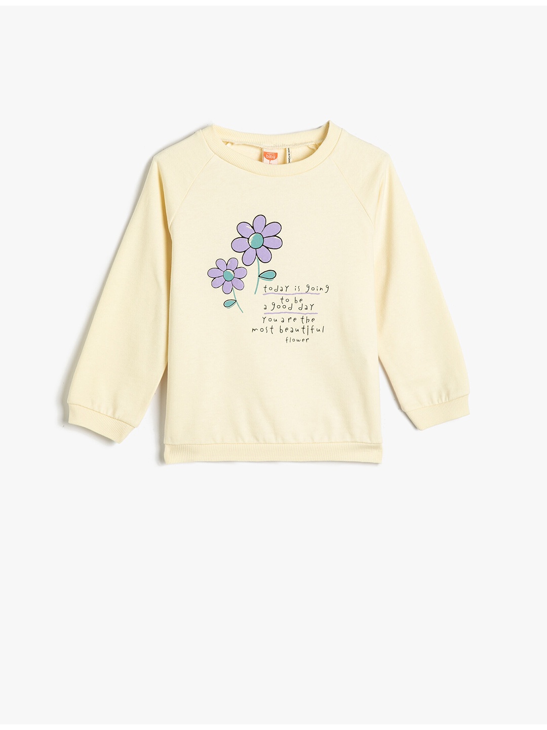 

Koton Girls Printed Pure Cotton Sweatshirt, Beige