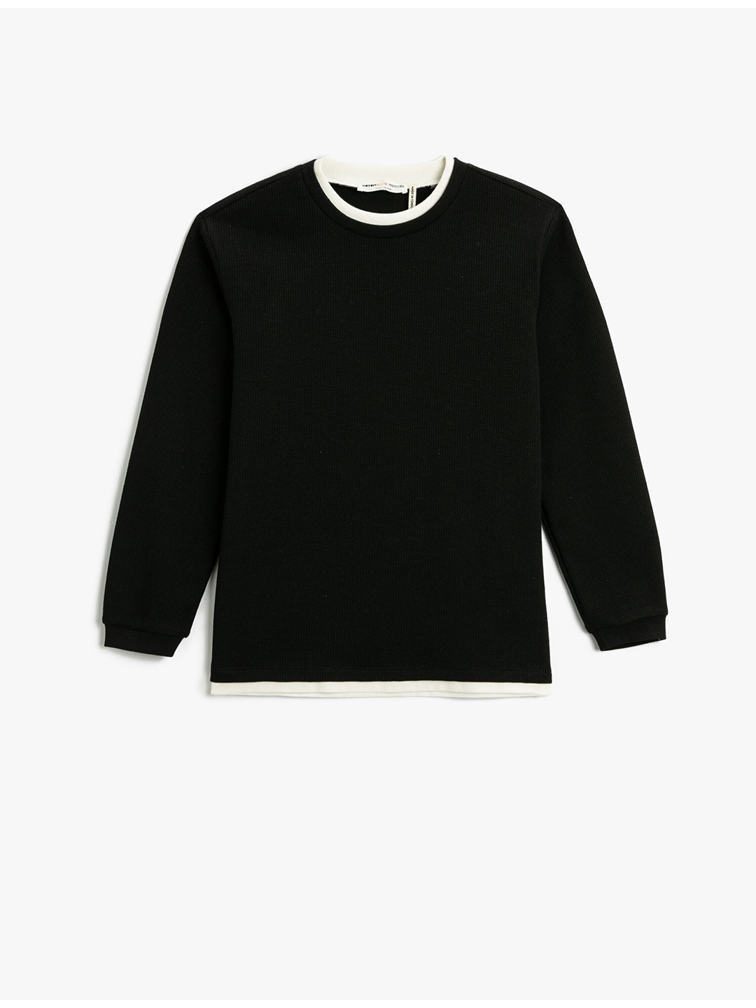 

Koton Boys Round Neck Sweatshirt, Black