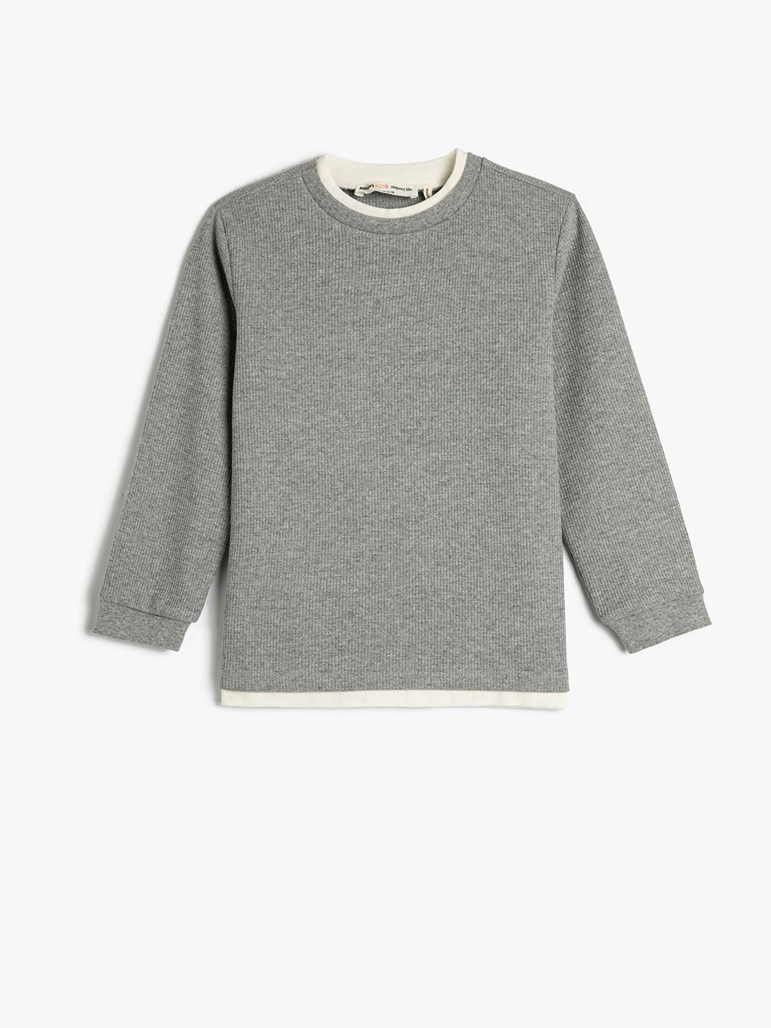 

Koton Boys Round Neck Sweatshirt, Grey