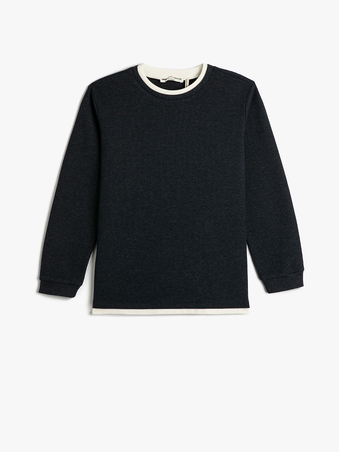 

Koton Boys Round Neck Sweatshirt, Navy blue