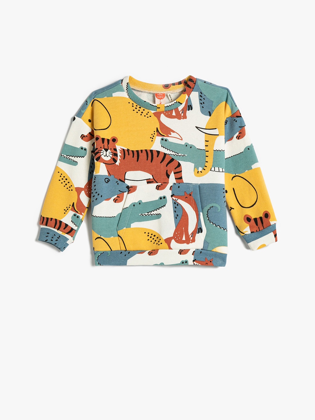 

Koton Boys Conversational Printed Pullover Sweatshirt, Beige