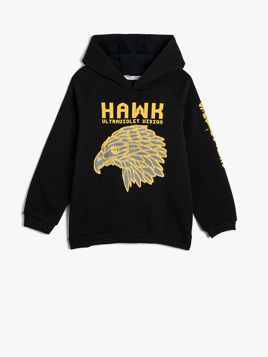 

Koton Boys Typography Printed Hooded Sweatshirt, Black