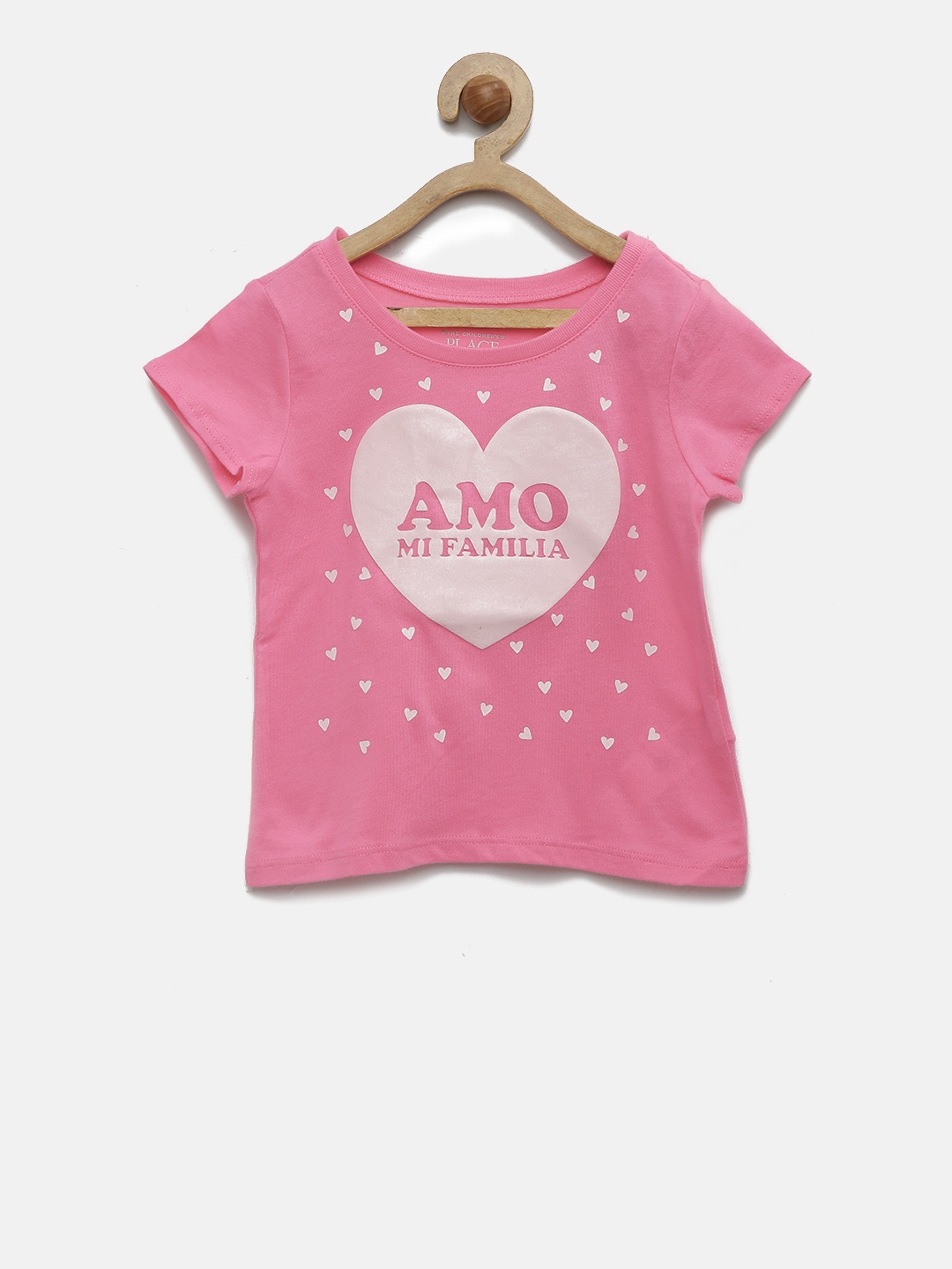 

The Childrens Place Girls Pink Printed Round Neck T-shirt