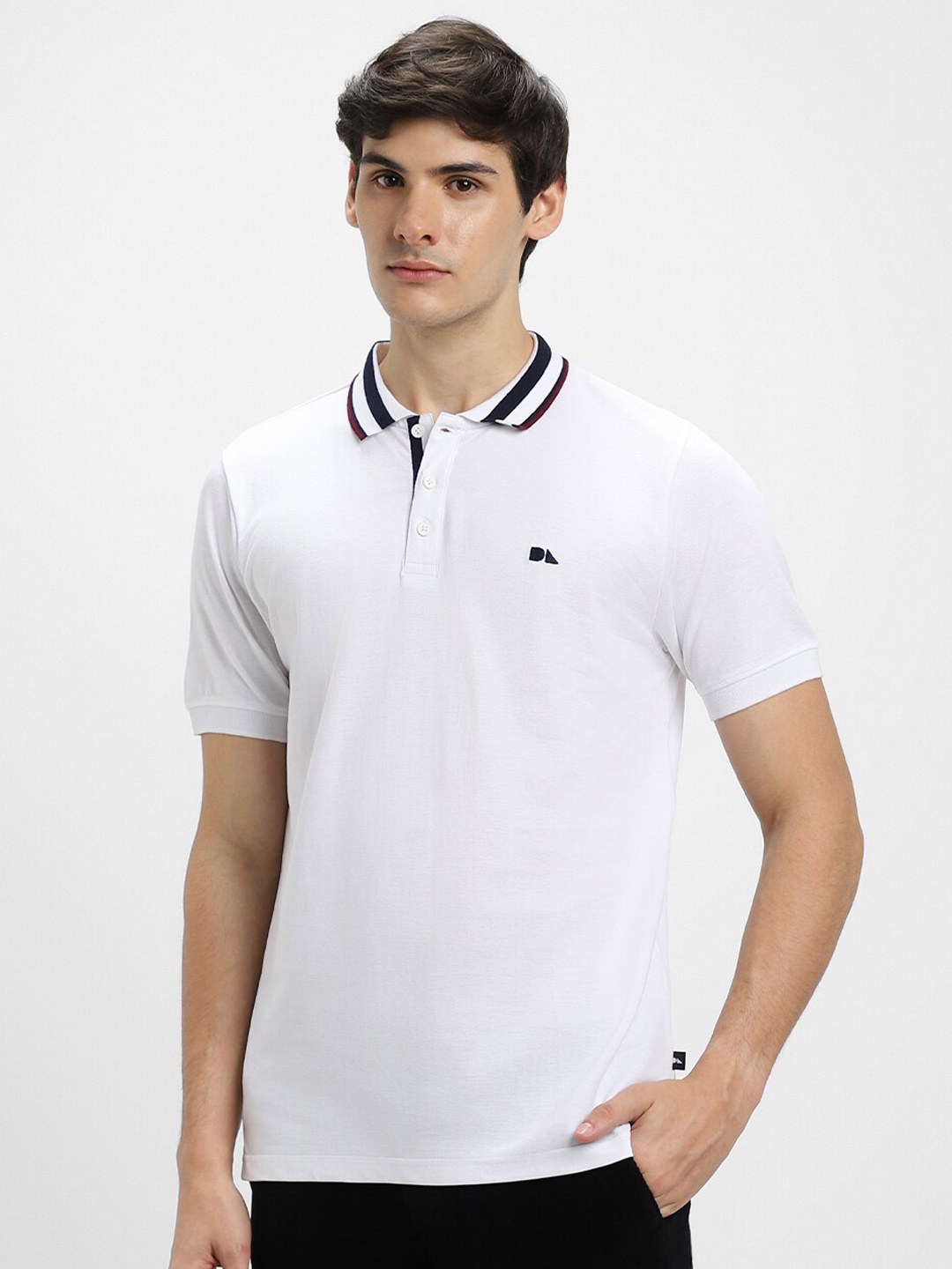 

Dennis Lingo Polo Collar Pure Cotton T-shirt, White