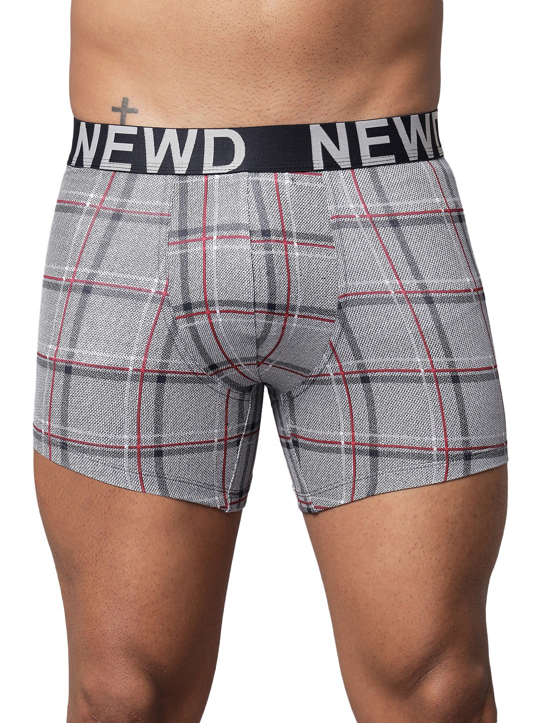 

NEWD Checked Short Trunks NTP14-N.GREY-S
