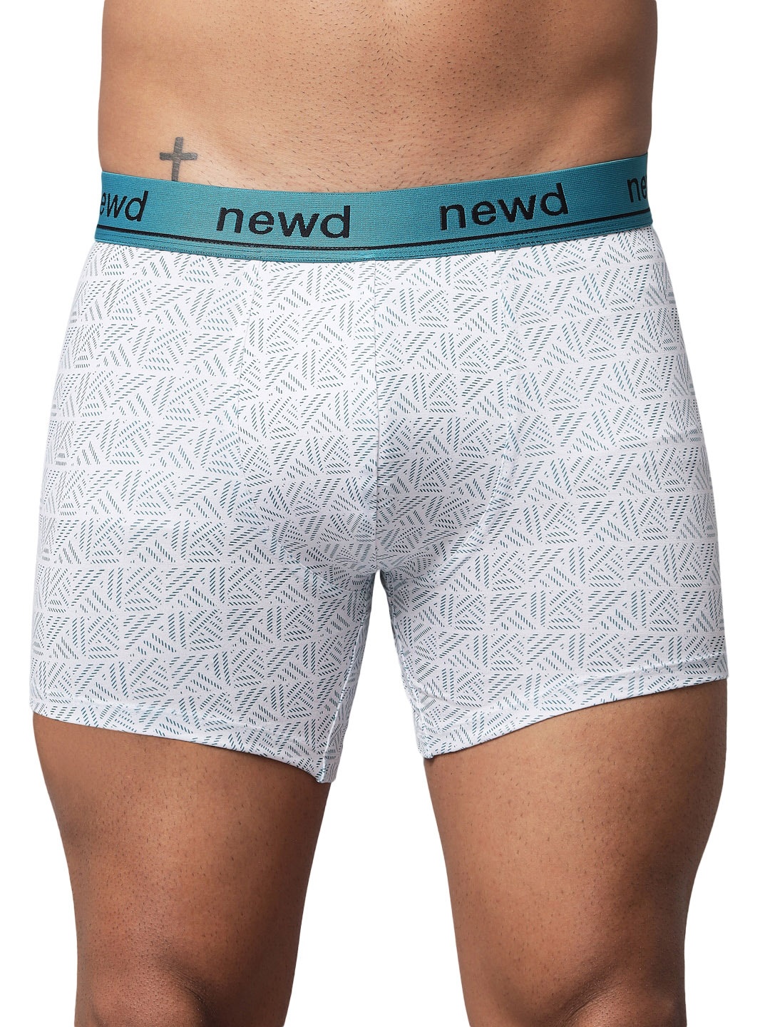 

NEWD Logo-Band Printed Short Trunks NTP15-WHITE-S