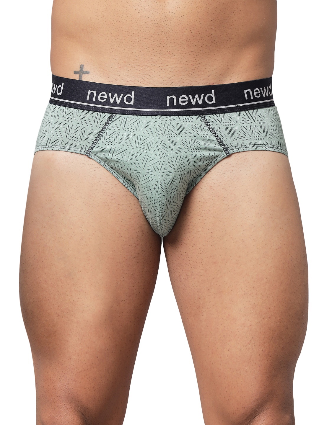 

NEWD Printed Logo-Band Briefs NBP15, Green