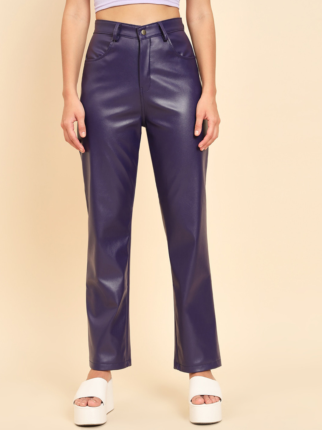 

MAZIE Women Original Mid-Rise Regular Trouser, Purple