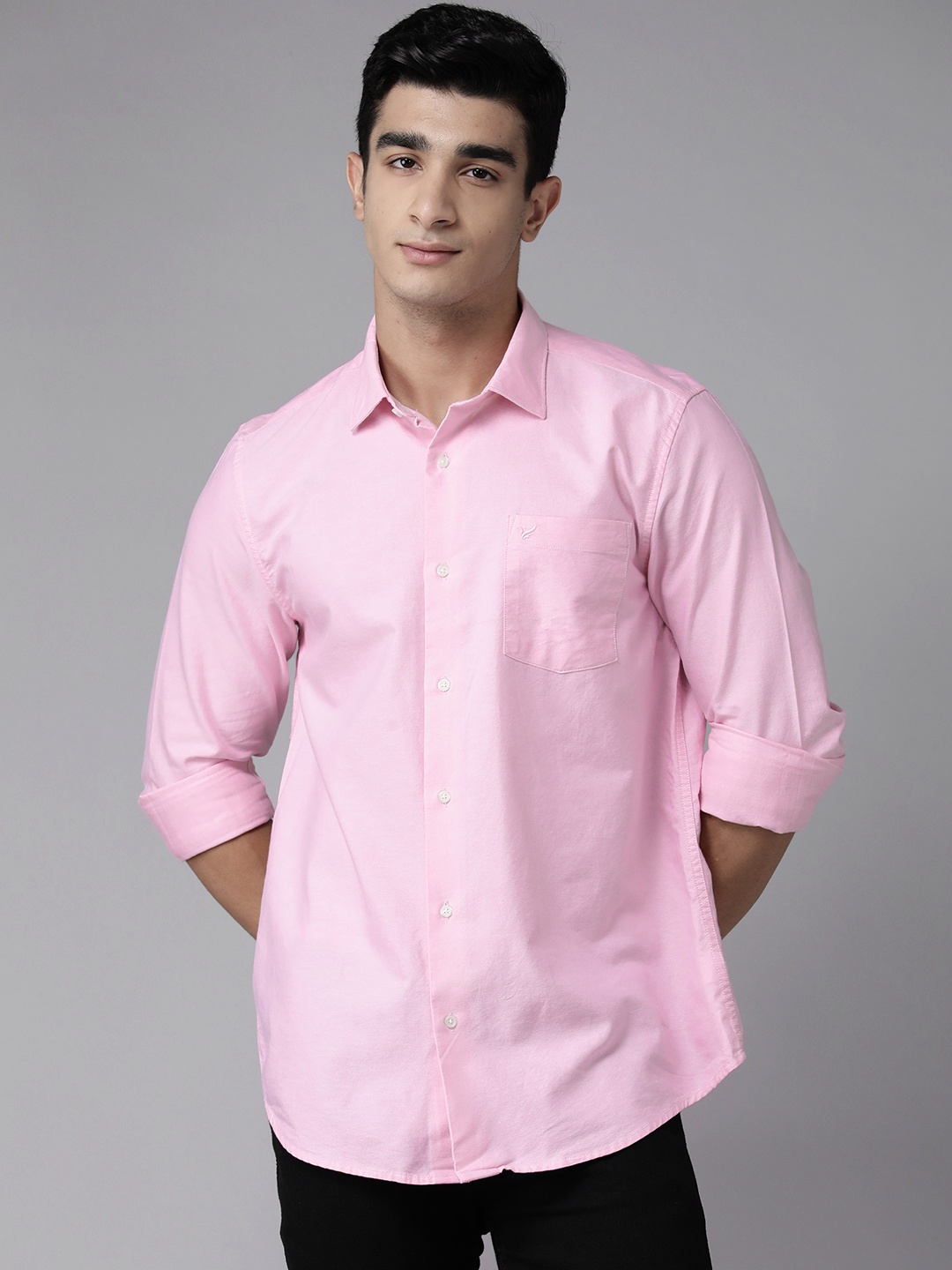 

Blackberrys Cotton India Slim Fit Casual Shirt, Pink