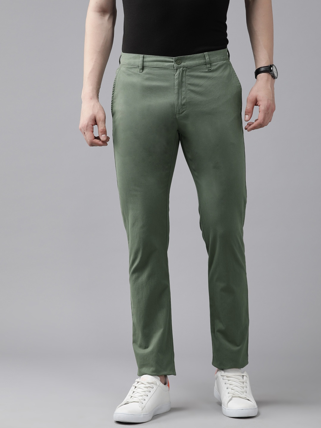 

Blackberrys Men Slim Fit Trousers, Olive