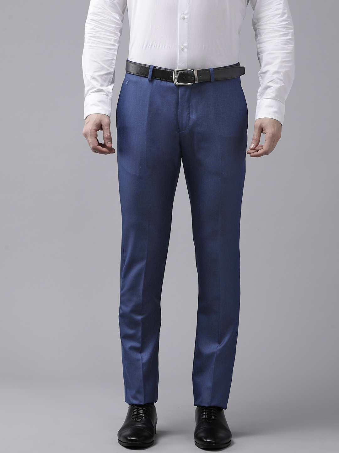 

Blackberrys Men Slim Fit Formal Trousers, Blue