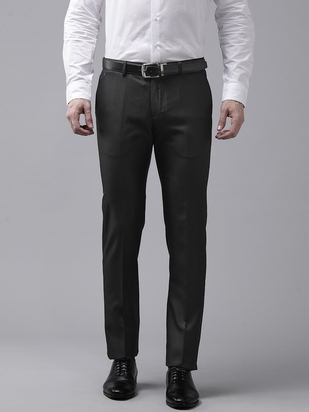 

Blackberrys Men Black Slim Fit Formal Trousers