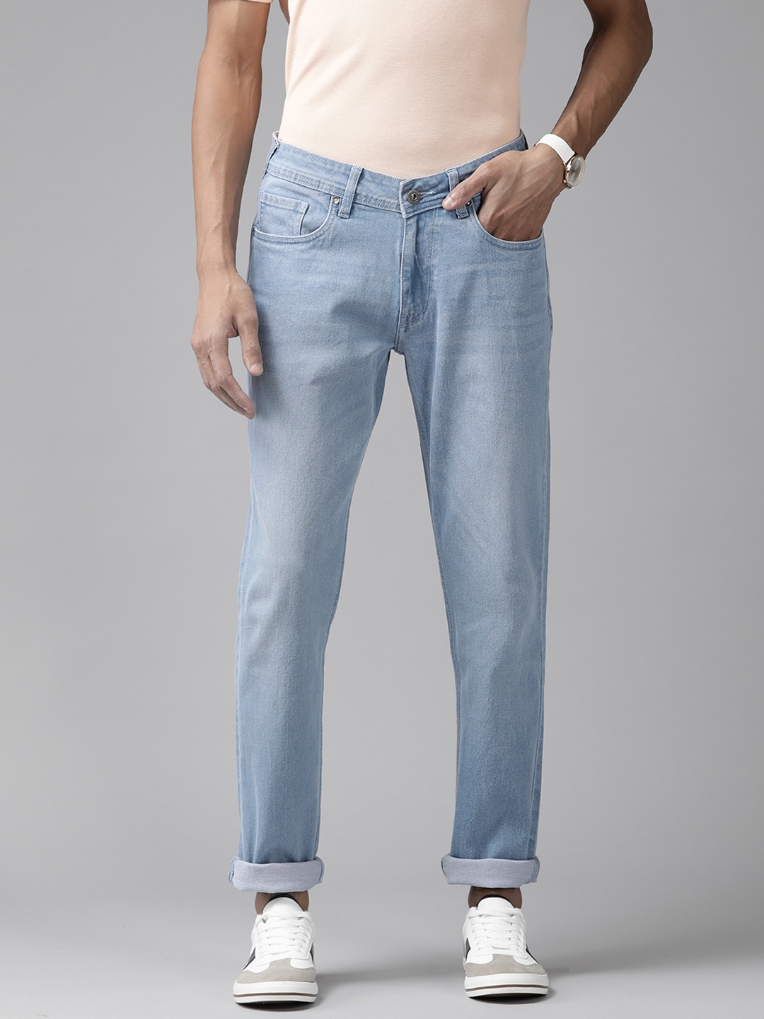 

Blackberrys Men Buff Slim Fit Light Fade Stretchable Jeans, Blue
