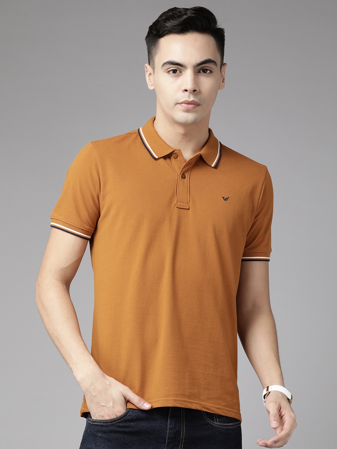 

Blackberrys Polo Collar Slim Fit T-shirt, Rust