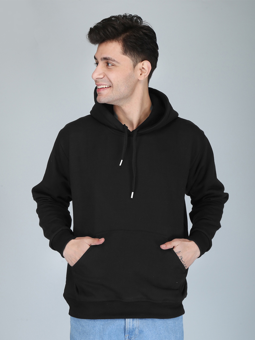 

FUBAR Hooded Ribbed Sweatshirt, Black