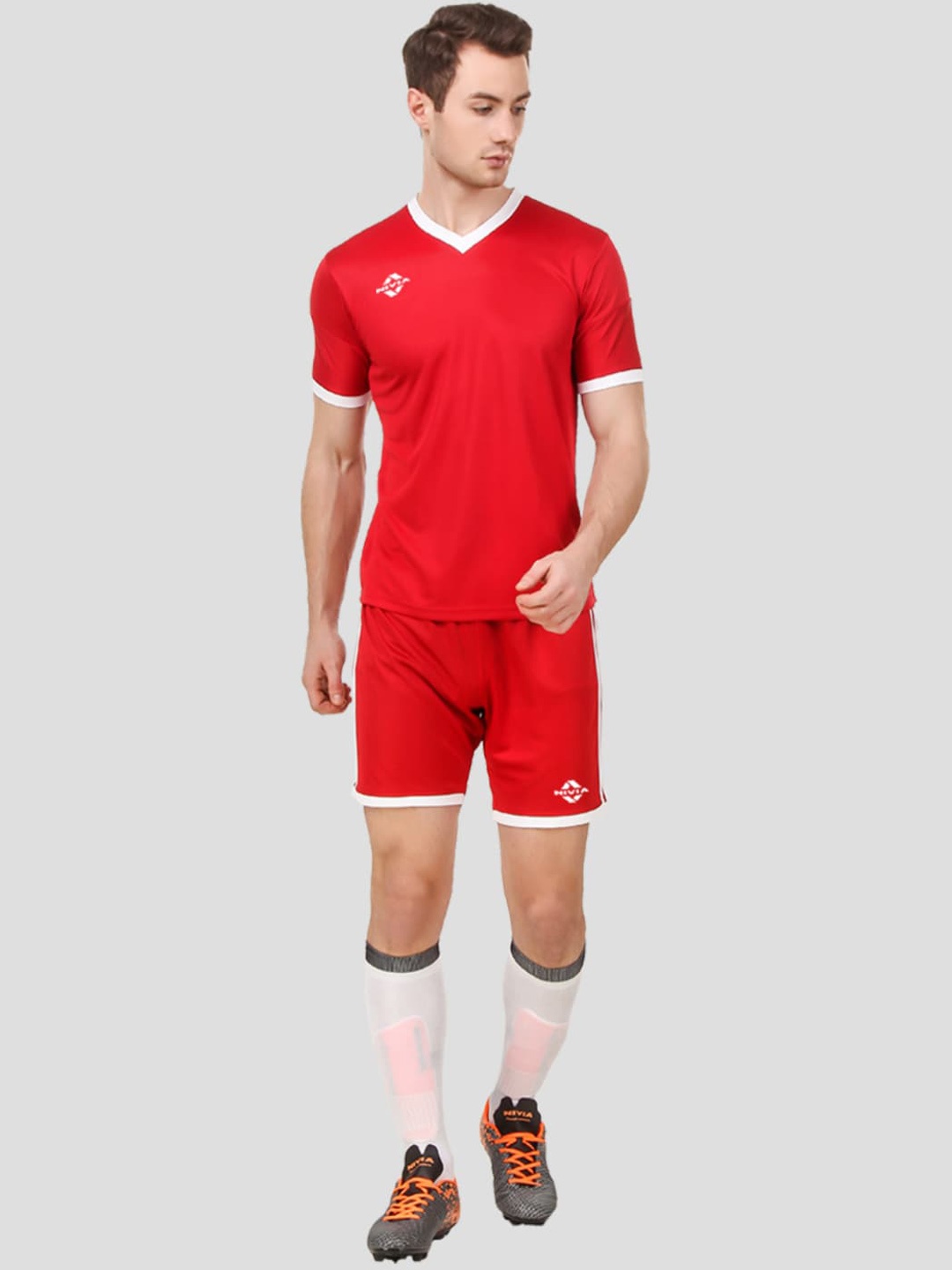 

NIVIA Ultra Football Jersey & Shorts, Red