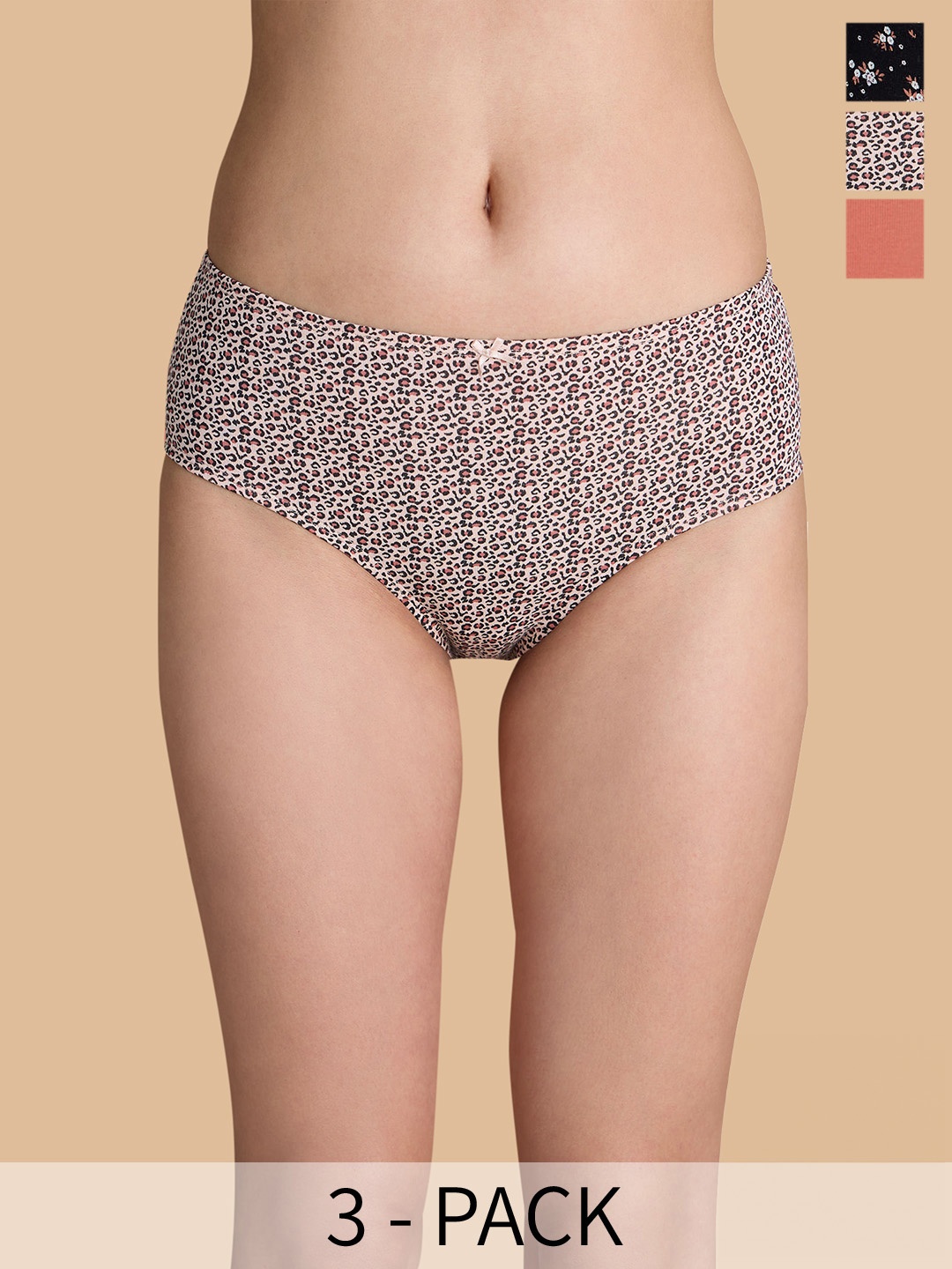 

Nykd Pack Of 3 Mid-Rise Assorted Anti-Odour Cotton Hipster Briefs NYP100-Assortment9