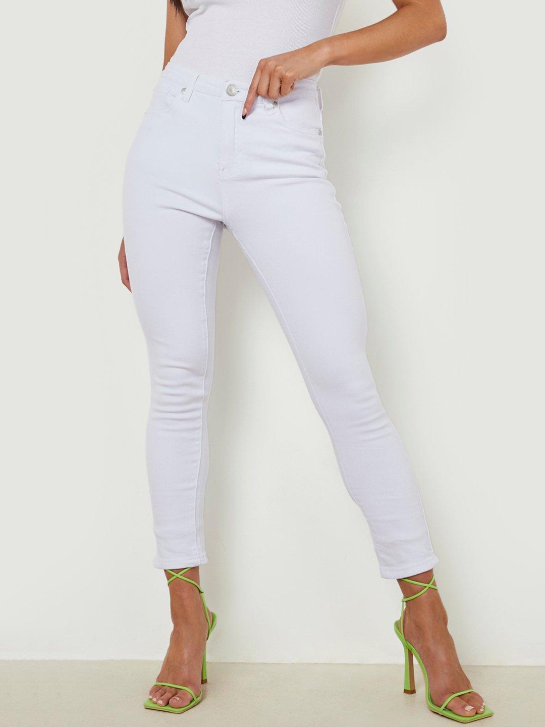 

Boohoo Women Petite Skinny Fit Jeans, White