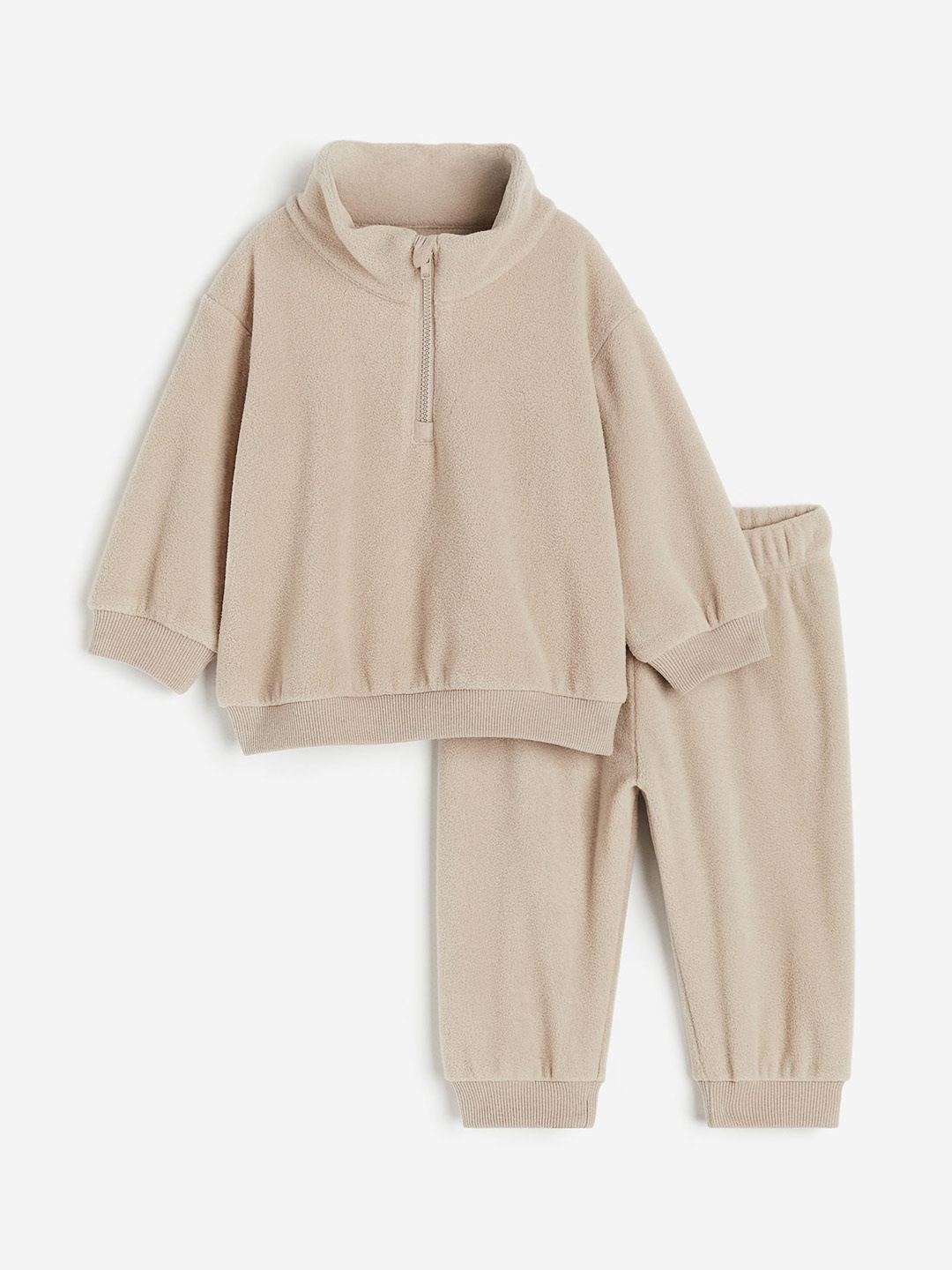 

H&M Boys 2-Piece Fleece Set, Beige