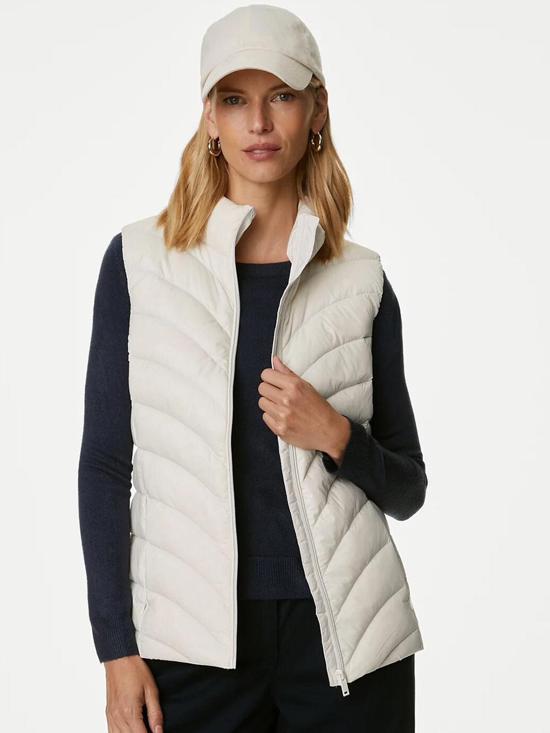 

Marks & Spencer Mock Collar Padded Jacket, Beige