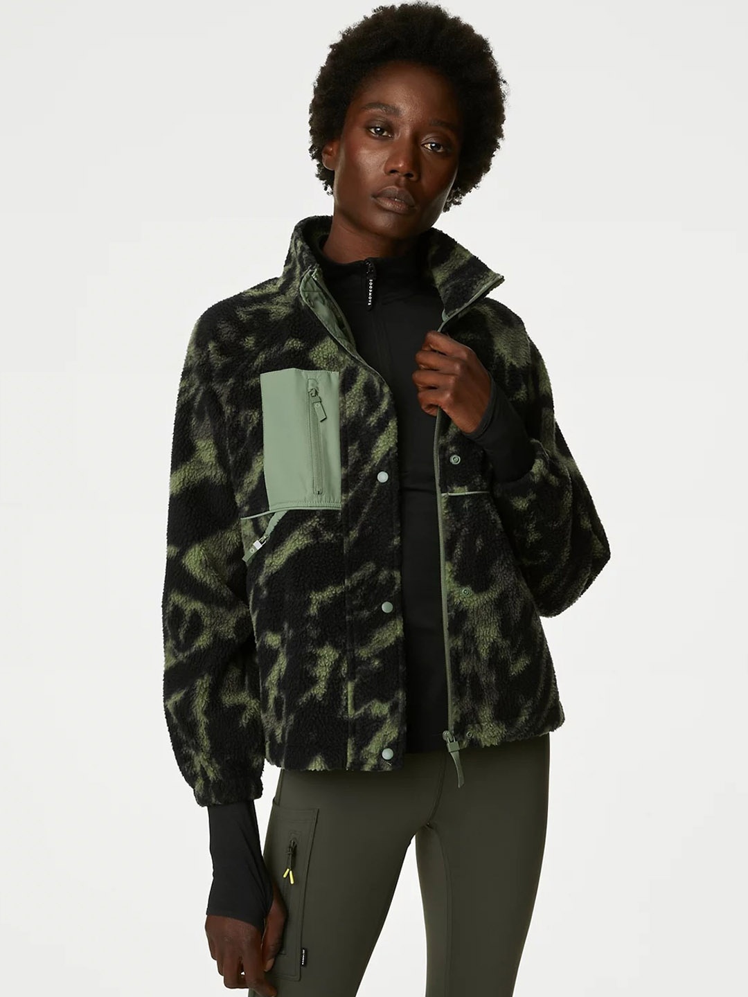 

Marks & Spencer Camouflage Printed Tailored Jacket, Green