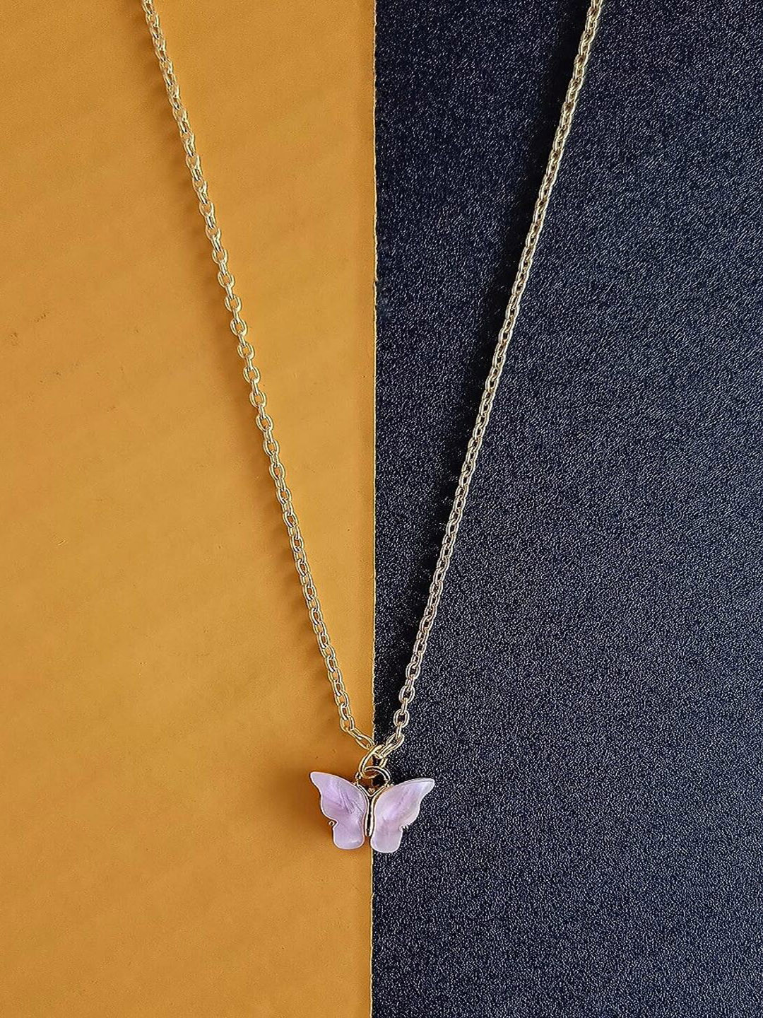

ANNA CREATIONS Gold-Plated Butterfly Pendant With Chain