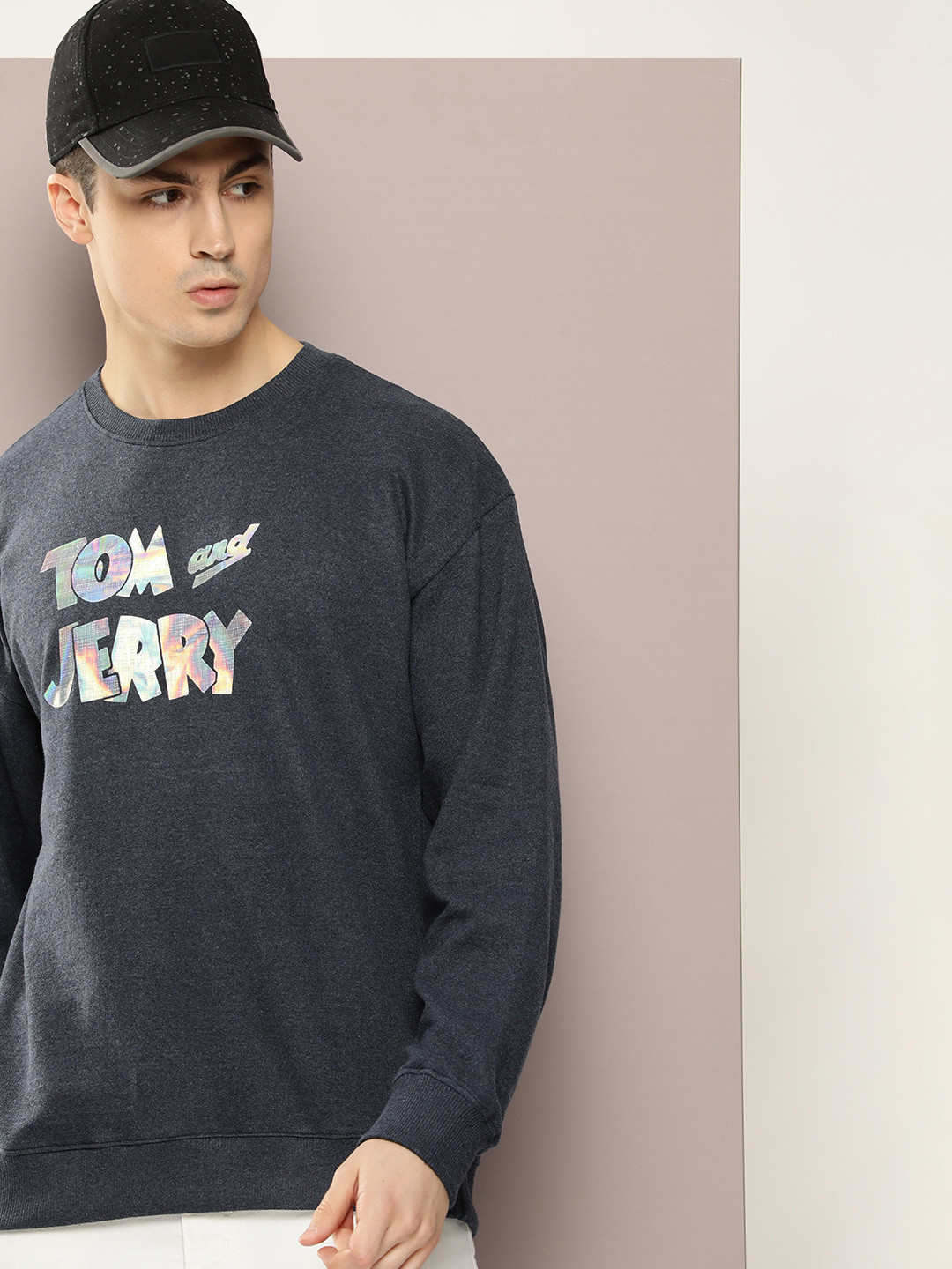 

Kook N Keech Men Tom & Jerry Printed Sweatshirt, Navy blue