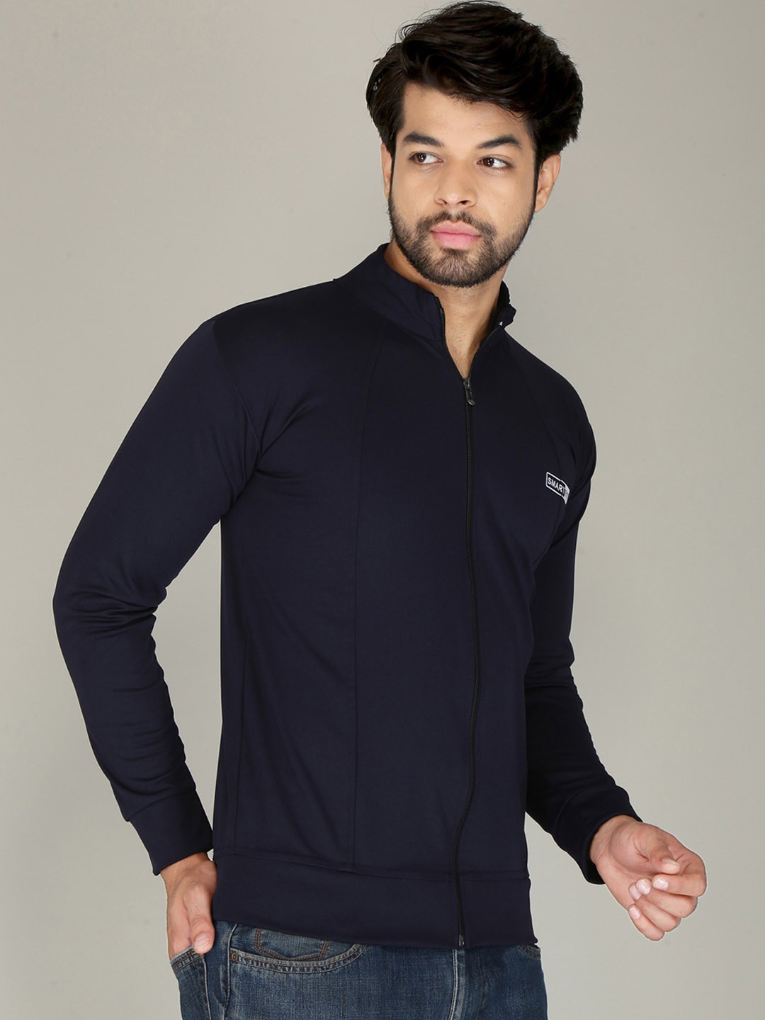 

FUBAR Mock Collar Bomber Jacket, Blue