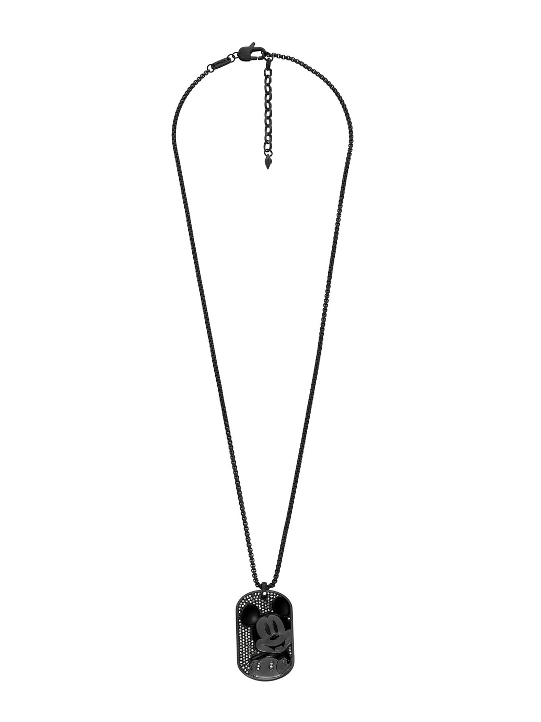 

Fossil Men Stainless Steel Pendant With Chain, Black