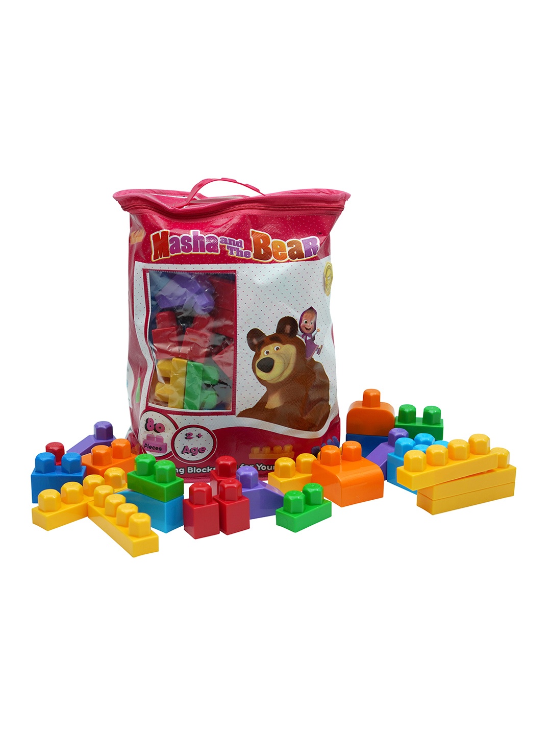 

Plex Masha & the Bear Building Blocks Bucket, Red