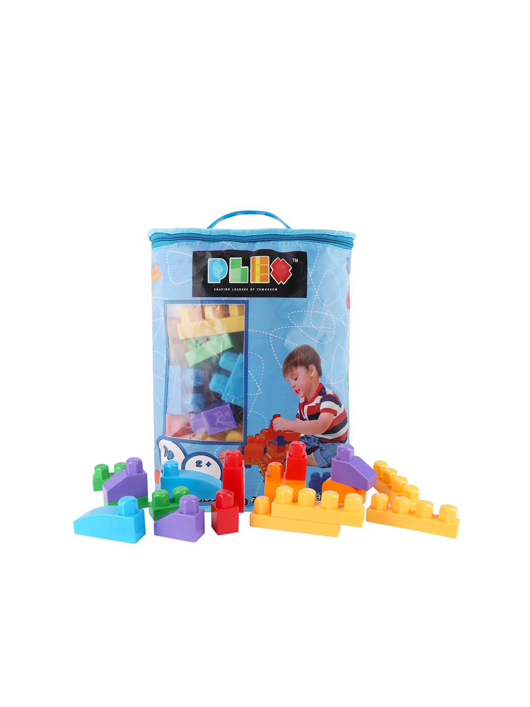 

Plex Pack 80 Pieces Building Blocks Bag, Blue