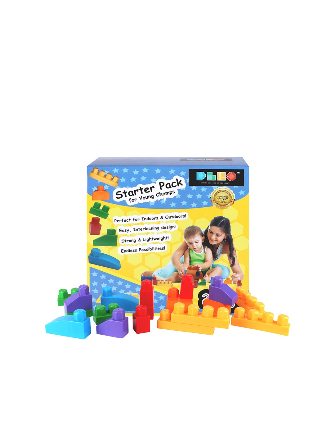 

Plex Kids 40 Pcs Building Blocks Starter, Yellow